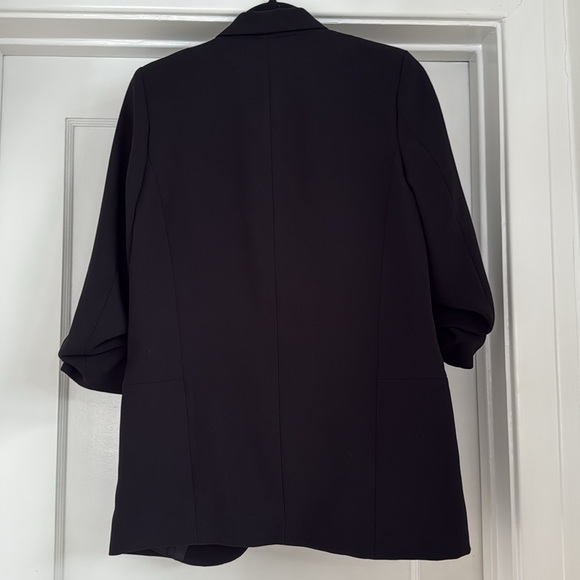 Zara Ruched Sleeve Classic Black Blazer, XS - Picture 4 of 4